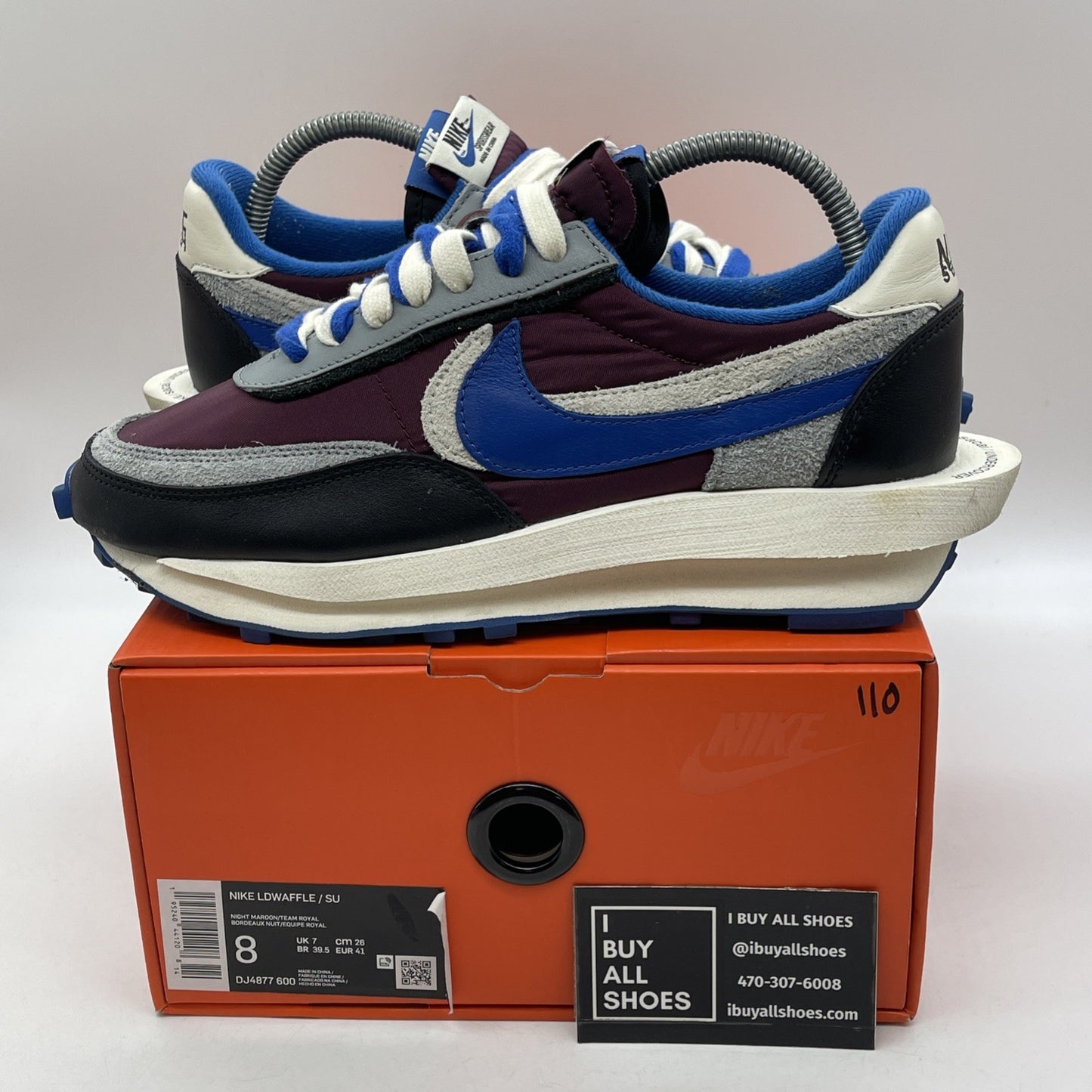 Size 8 - Nike sacai x Undercover x LDWaffle Night Maroon Team Royal (DJ4877-600)