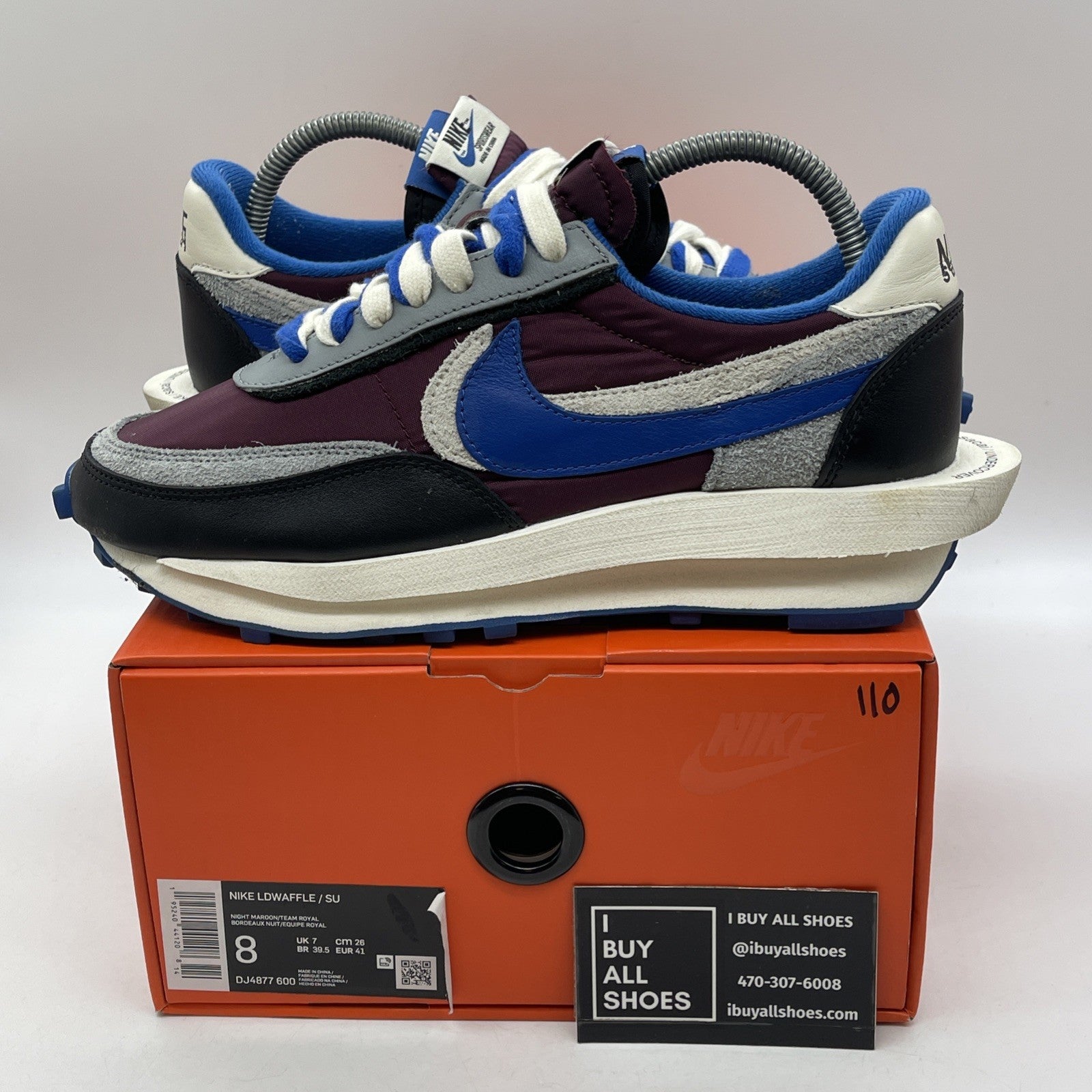 Size 8 - Nike sacai x Undercover x LDWaffle Night Maroon Team Royal (DJ4877-600)