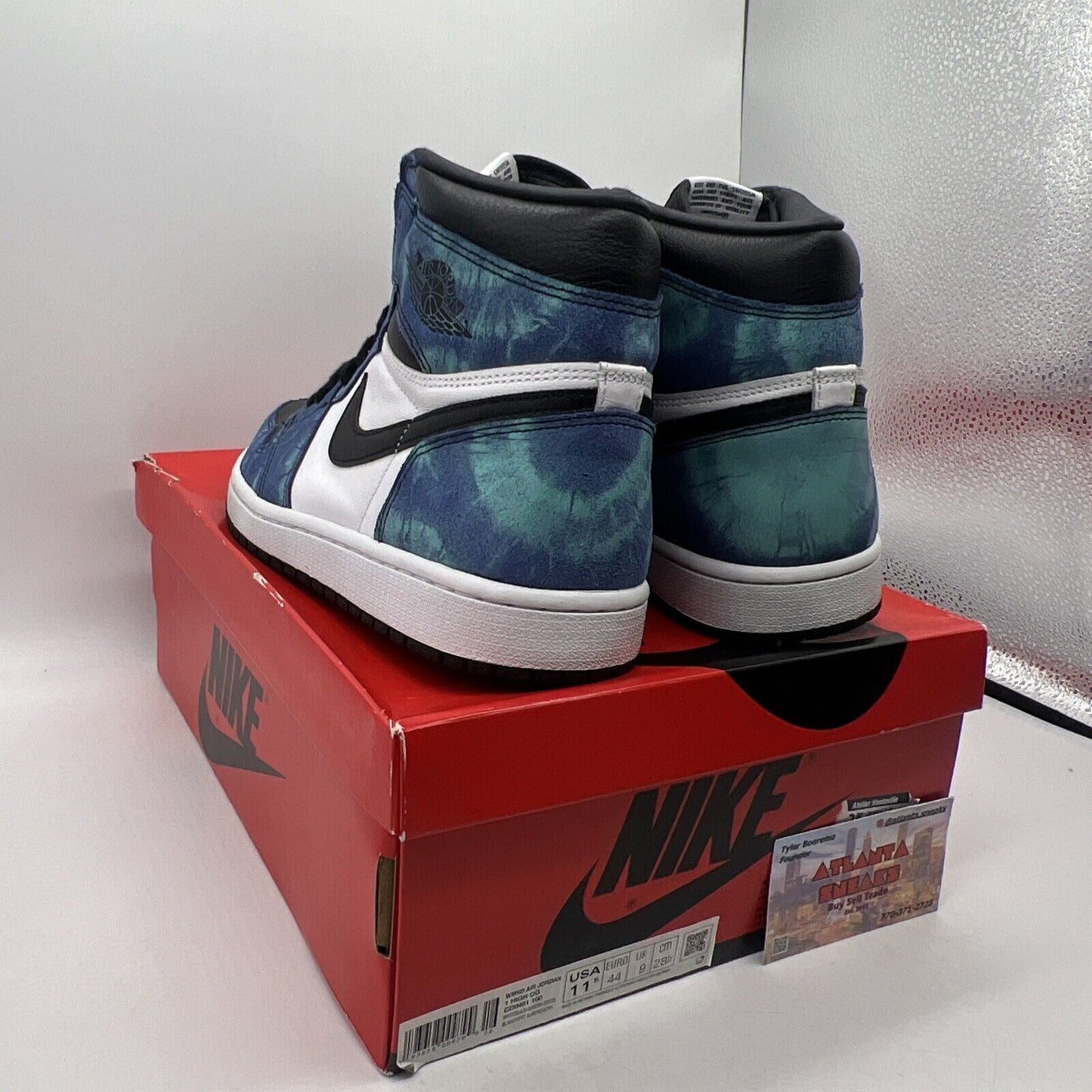 Size 11.5 - Air Jordan 1 Retro OG Tie-Dye W Black White Blue Leather CD0461-100