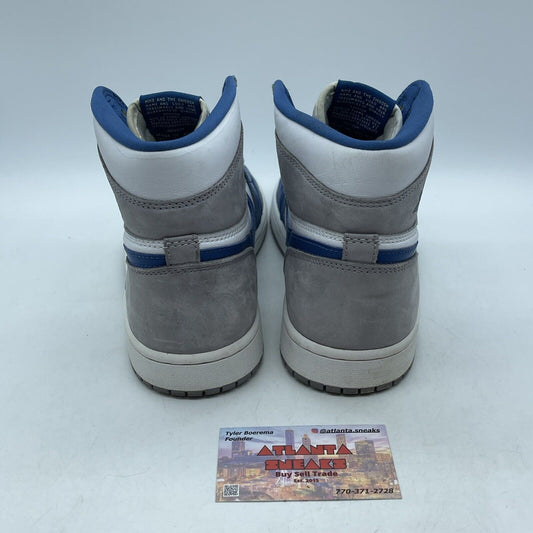 Size 10 - Jordan 1 Retro OG High True Blue White Leather Grey Suede (DZ5485-410)