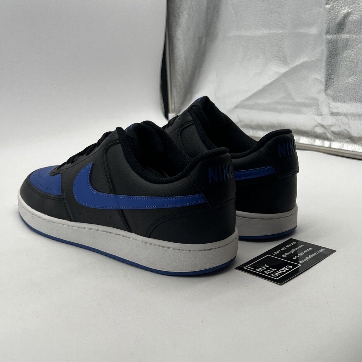 Size 14 - Nike Court Vision Low Black Game Royal (DM8681-001)