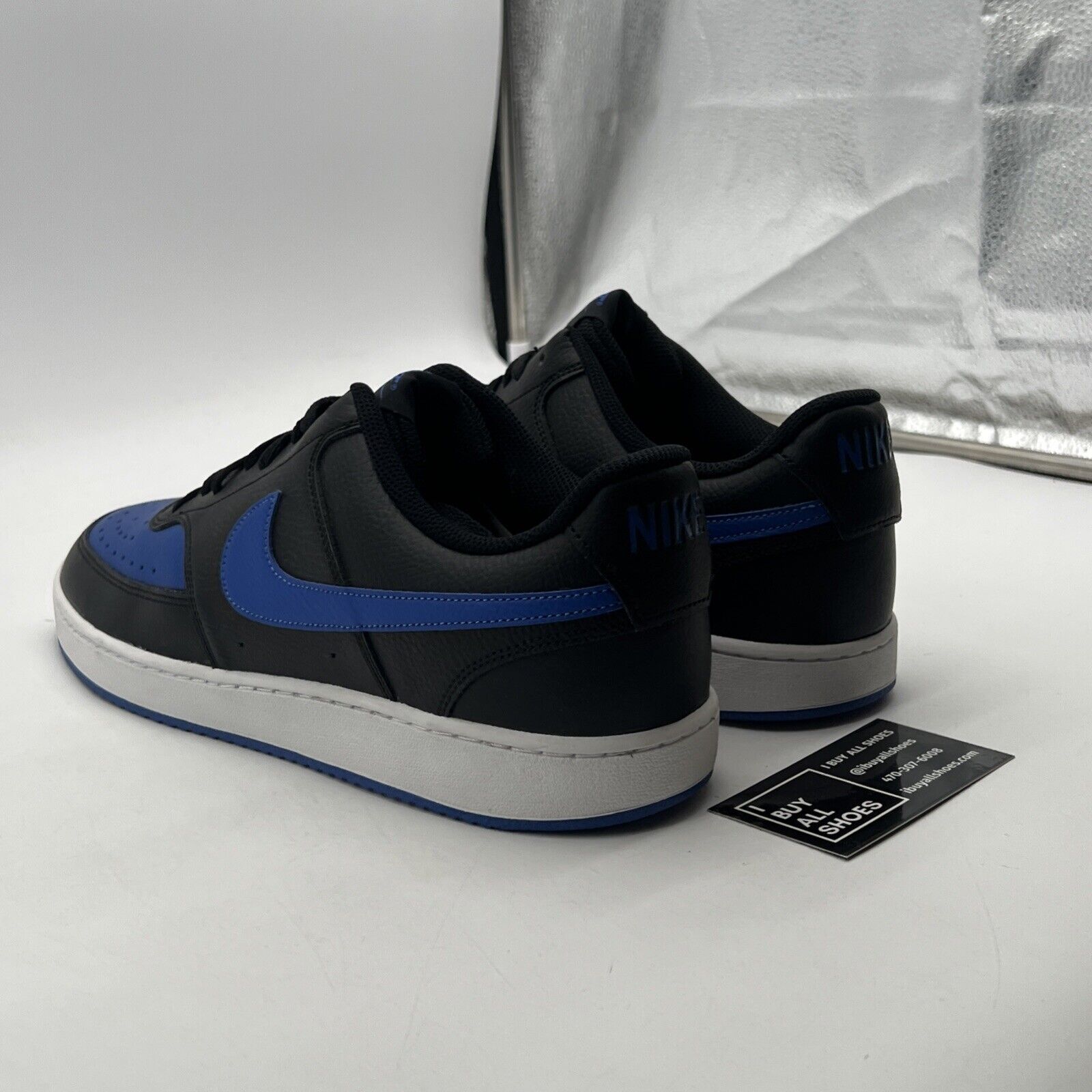 Size 14 - Nike Court Vision Low Black Game Royal (DM8681-001)