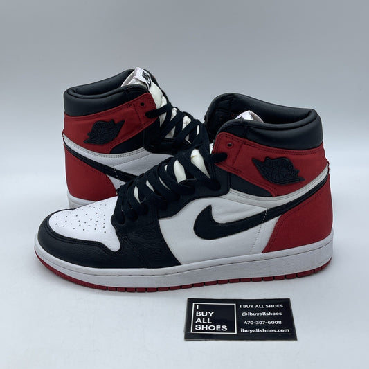 Size 11W - Air Jordan 1 Retro High Satin Black Toe (CD0461-016)