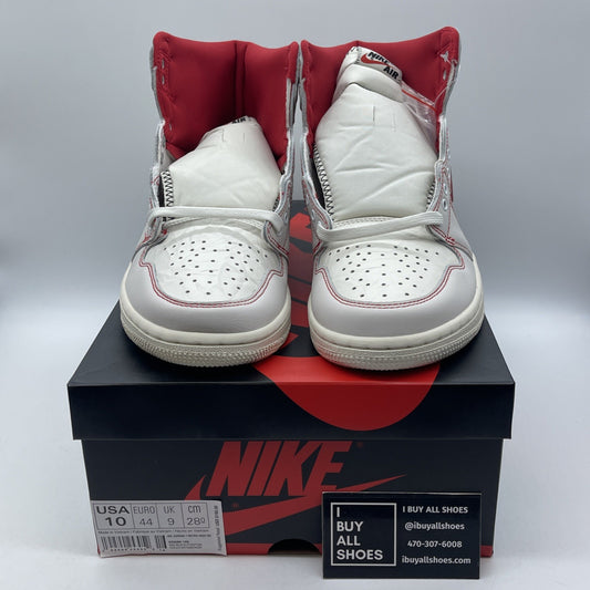 Size 10 - Air Jordan 1 Retro OG High Phantom White Red Suede (555088-160)