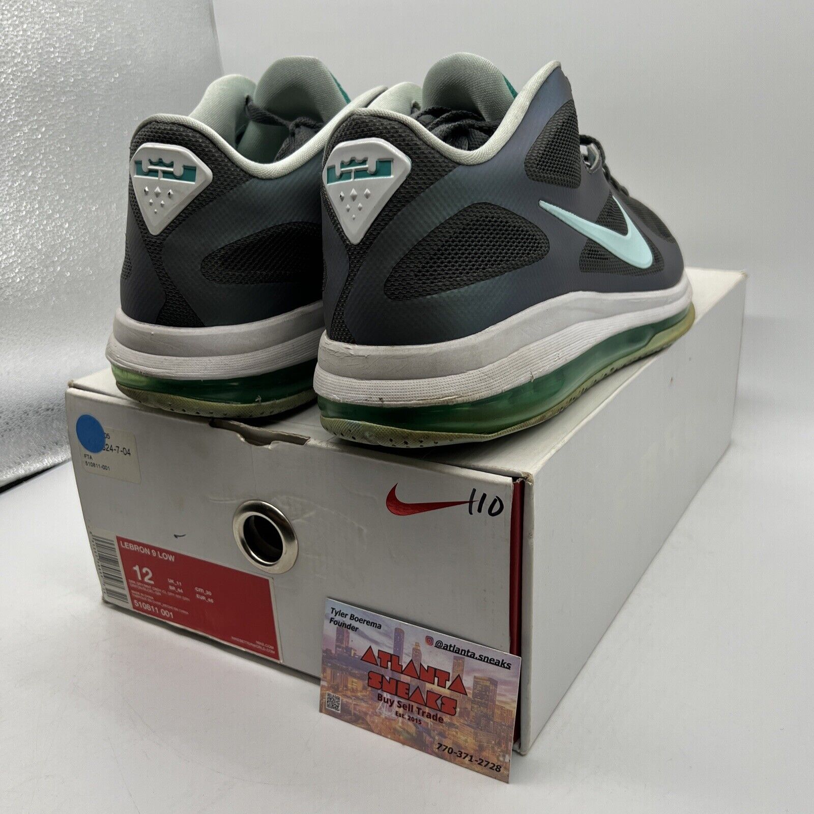 Size 12 - Nike LeBron 9 Low Easter White Grey (510811-001)