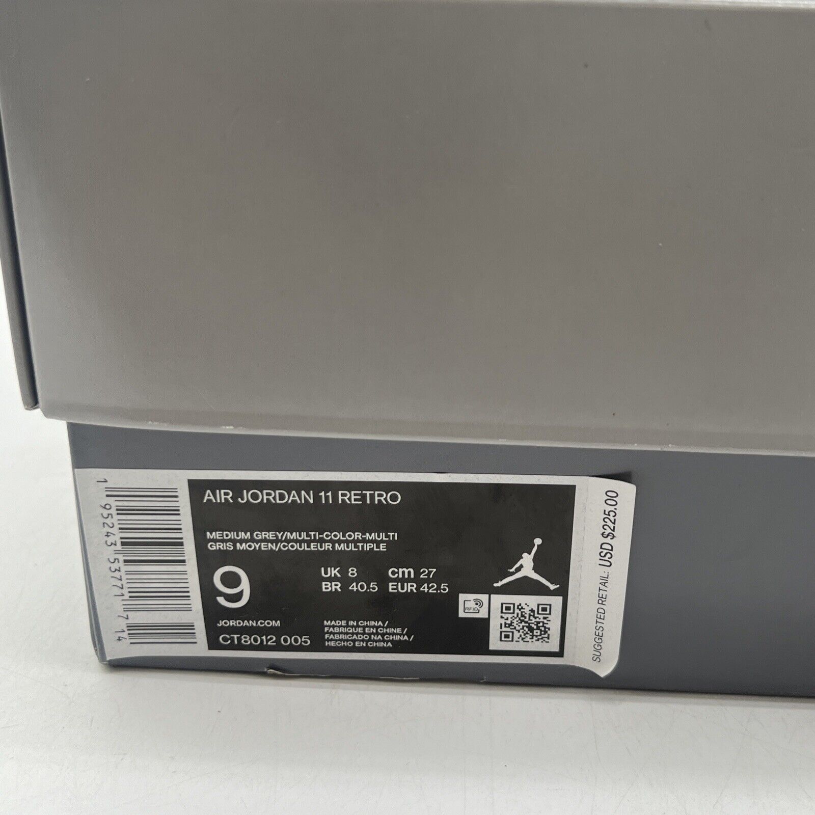 Size 9 - Jordan 11 Retro High Cool Grey White Leather (CT8012-005)