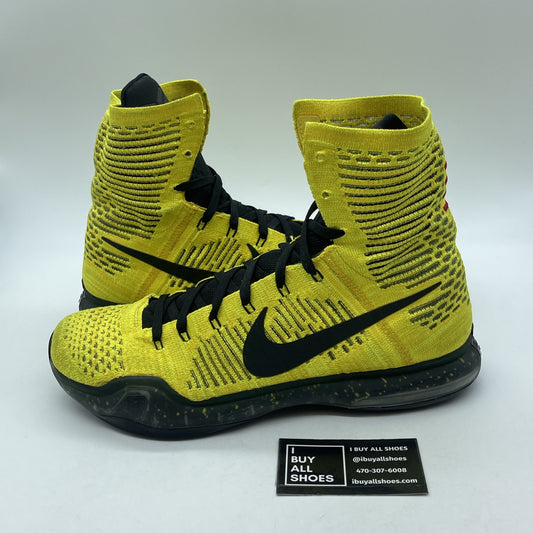 Size 11.5 - Nike Kobe X Elite Coda Tour Yellow Black Opening Night (802752-707)