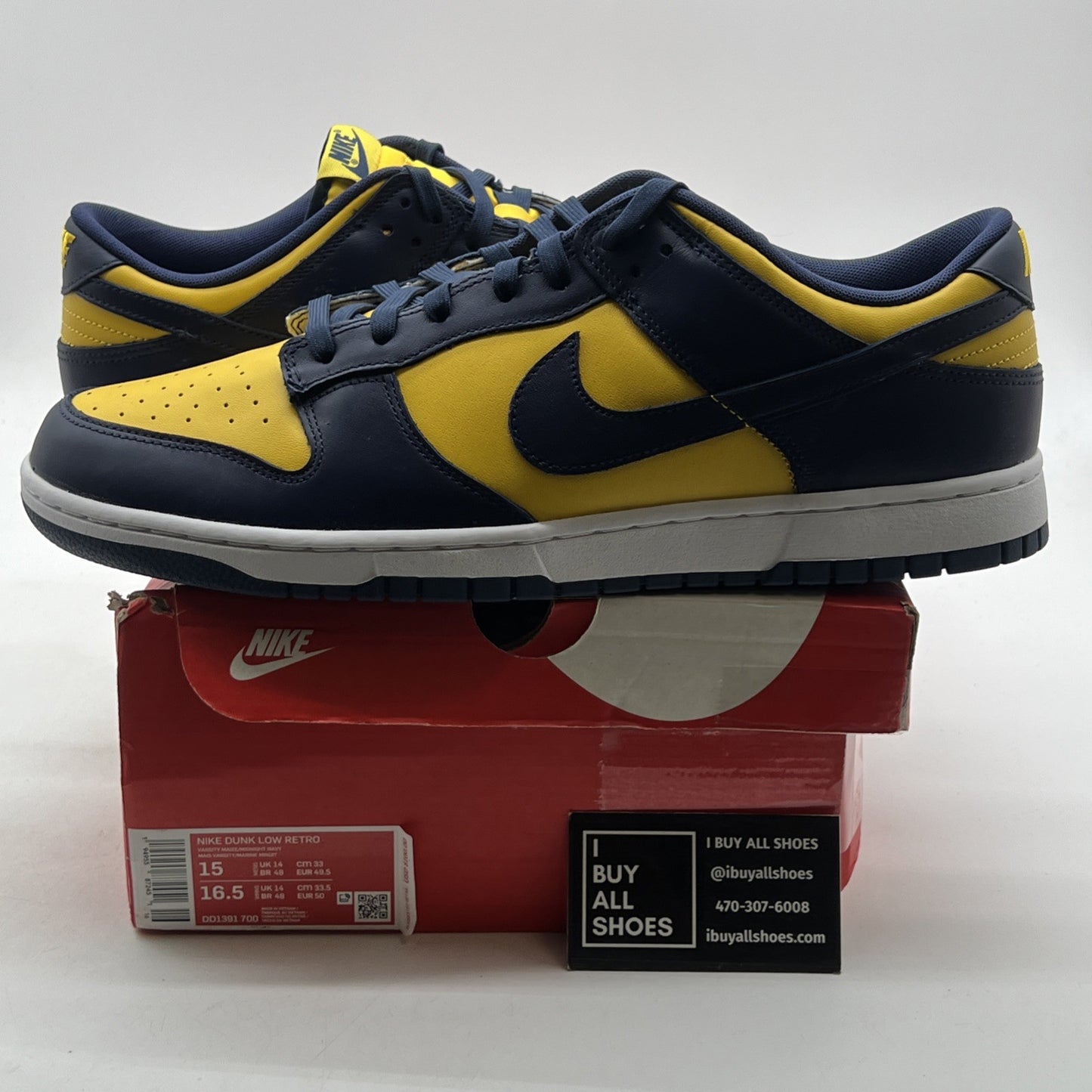 Size 15 - Nike Dunk Low Michigan 2021 (DD1391-700)