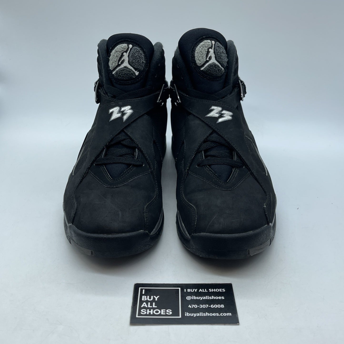Size 11 - Air Jordan 8 Retro 2015 Chrome Black Grey Suede (305381-003)