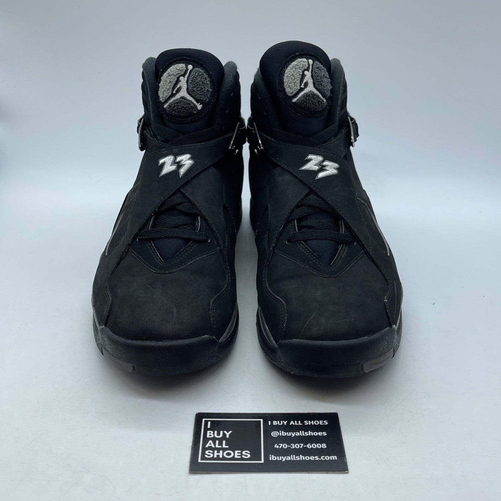 Size 11 - Air Jordan 8 Retro 2015 Chrome Black Grey Suede (305381-003)