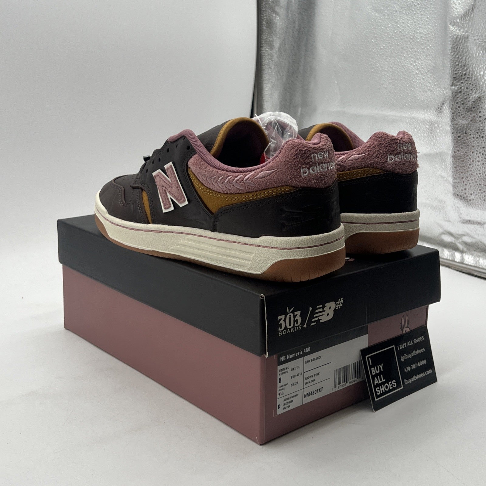 Size 8 - New Balance 303 Boards x Jeremy Fish x Numeric 480 Silly Pink Bunnies