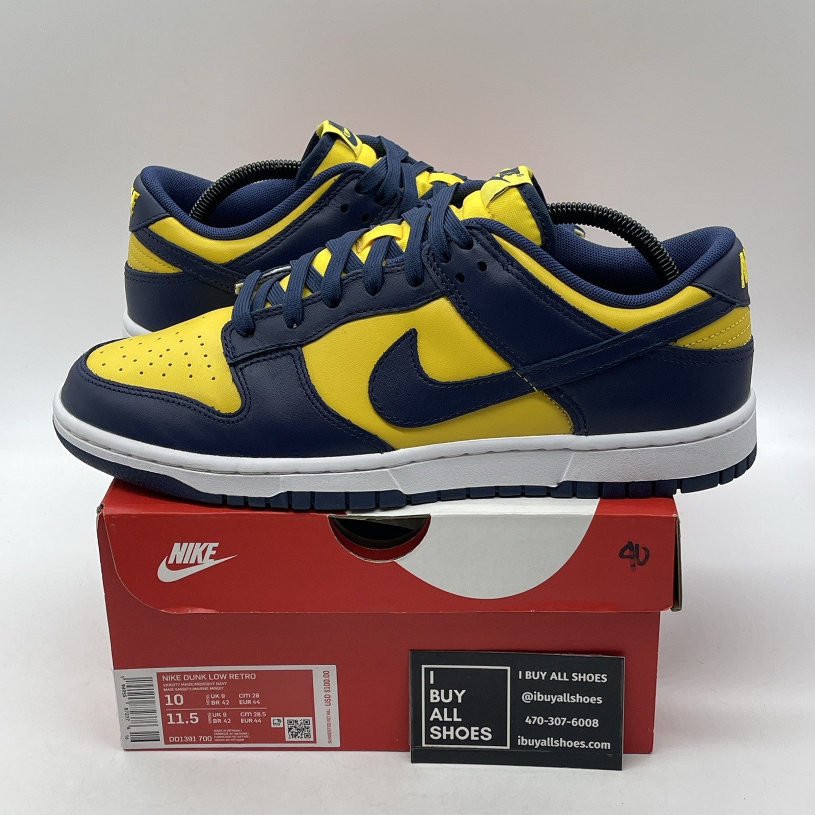 Size 10 - Nike Dunk Low Michigan 2021 (DD1391-700)