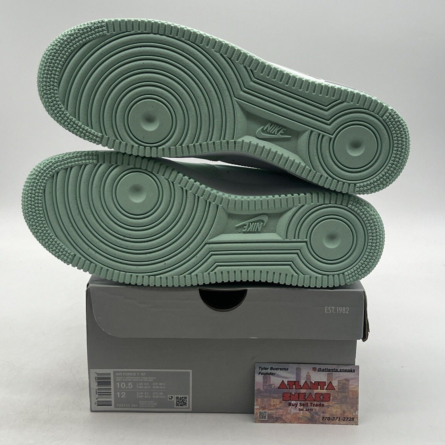Size 10.5 - Nike Air Force 1 Low Mint Foam White Leather  (FZ4123-304)