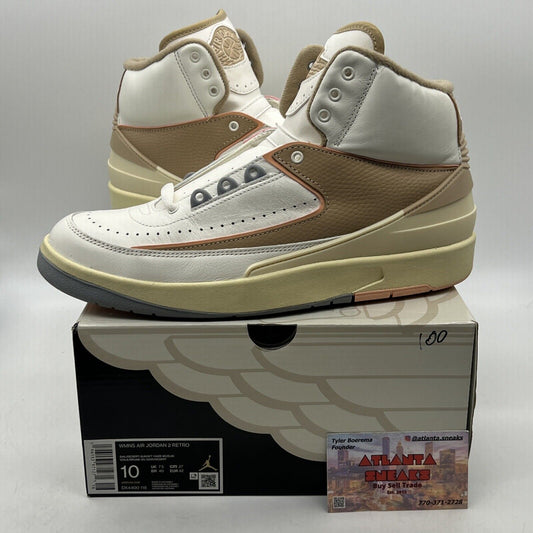 Size 10 - Air Jordan 2 Retro Craft W Grey Cream Tan Leather (DX4400-118)