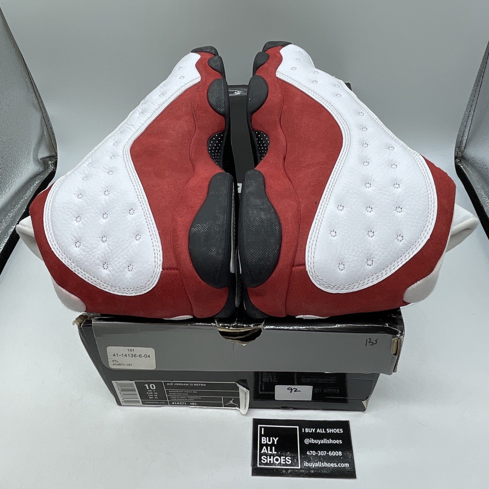 Size 10 - Air Jordan 13 Retro 2010 Cherry White Red Leather Suede (414571-101)