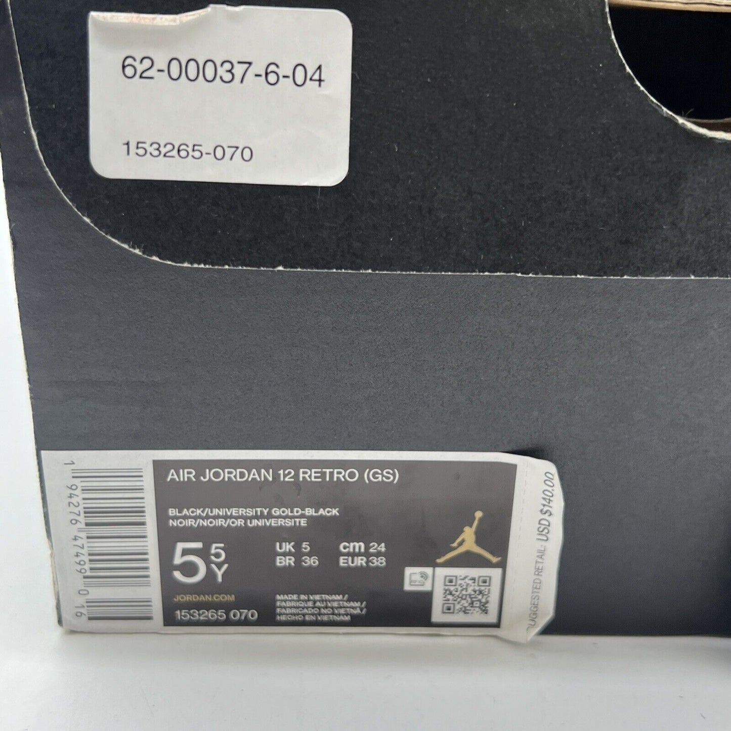 Size 5.5Y - Air Jordan 12 Retro University Gold 2020 (153265-070)