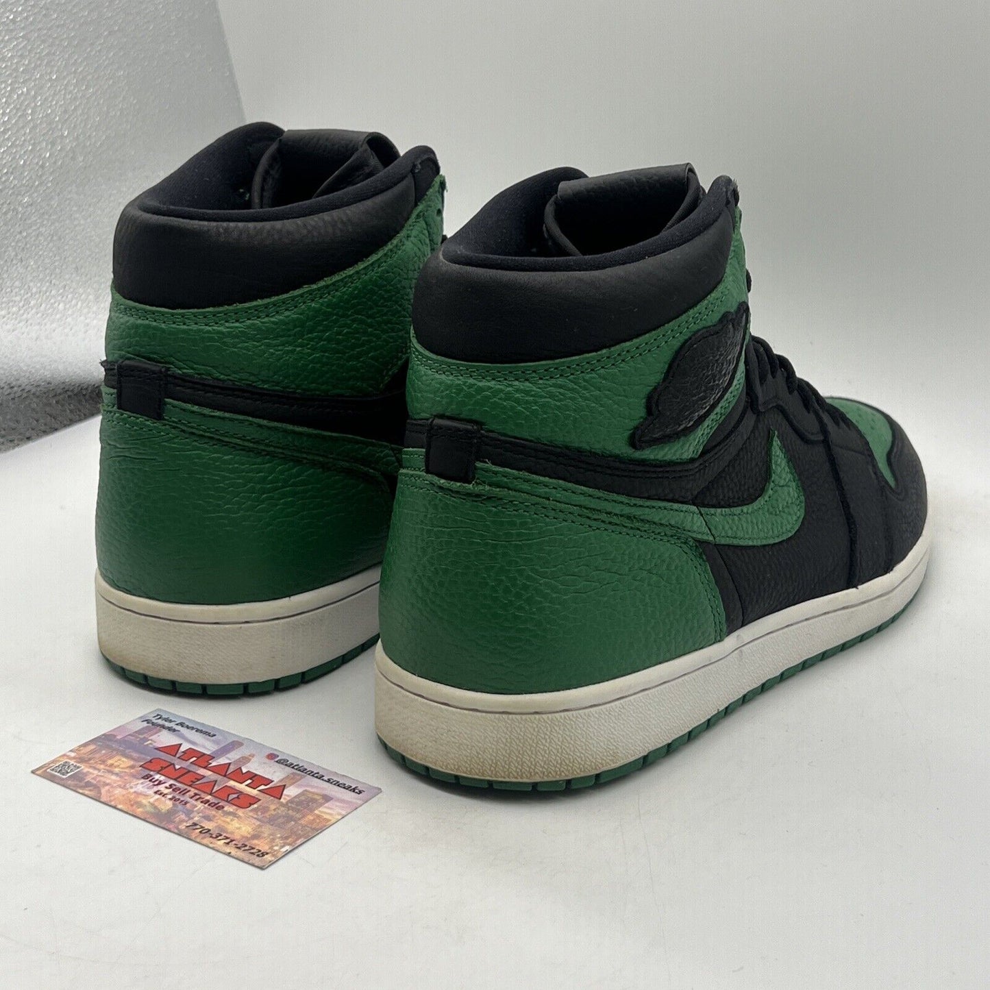 Size 13 - Jordan 1 Retro OG High Pine Green 2.0 Black Green Leather Red