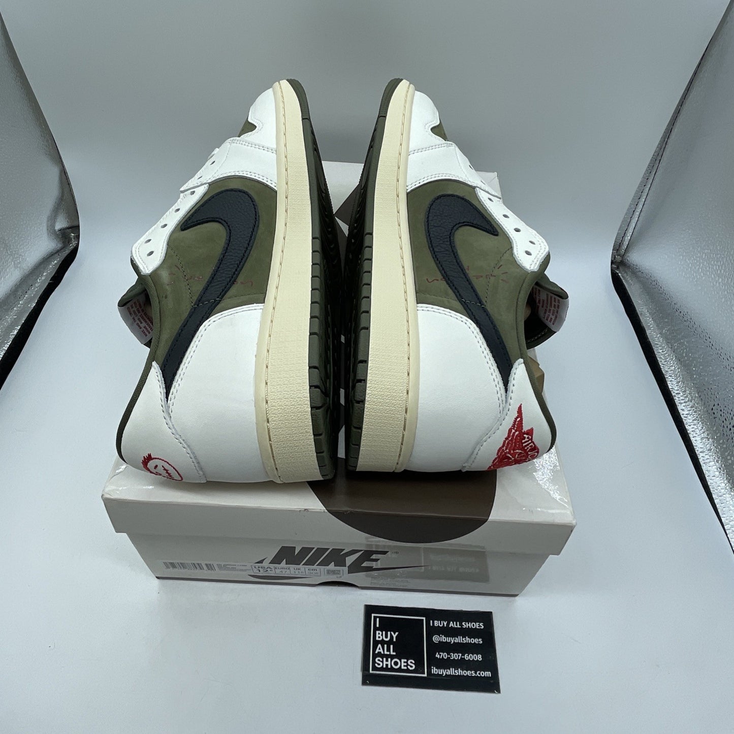 Size 12.5 - Travis Scott x Air Jordan 1 Retro OG SP Low Reverse Olive DM7866-200