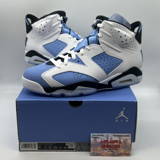 Size 10 - Jordan 6 Retro Mid UNC Home Brand New Og All White Black