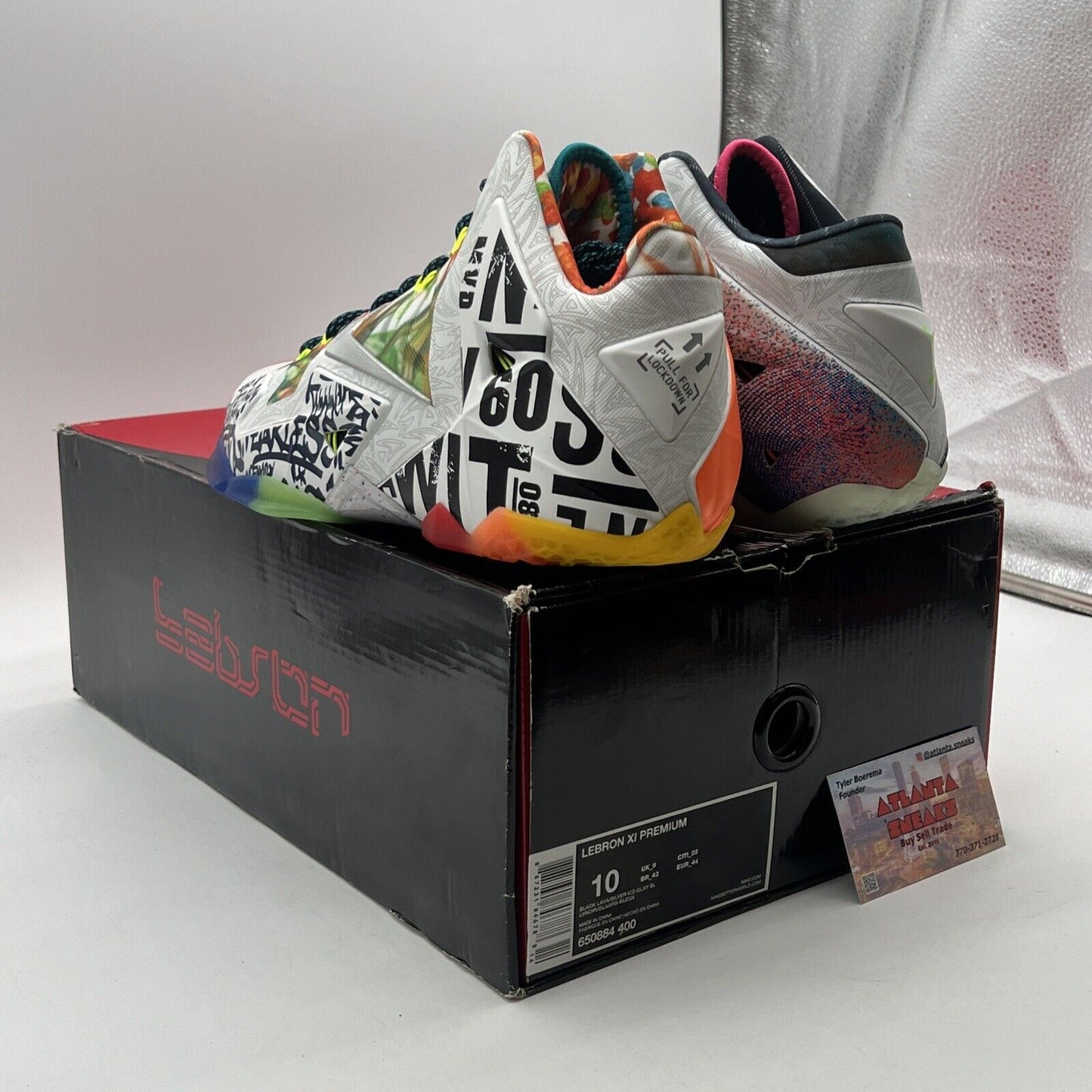 Size 10 - Nike LeBron 11 Premium What The LeBron (650884-400)