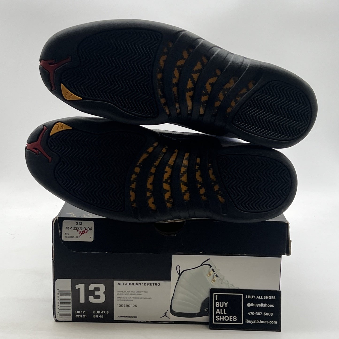 Size 13 - Air Jordan 12 Retro taxi release 2013 (130690-125)