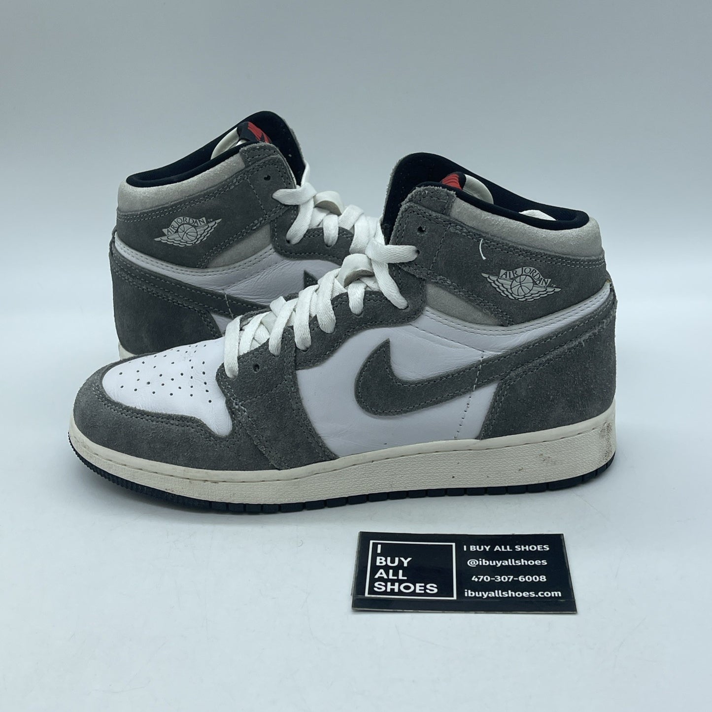 Size 6.5 (GS) - Air Jordan 1 High Retro OG Washed Black