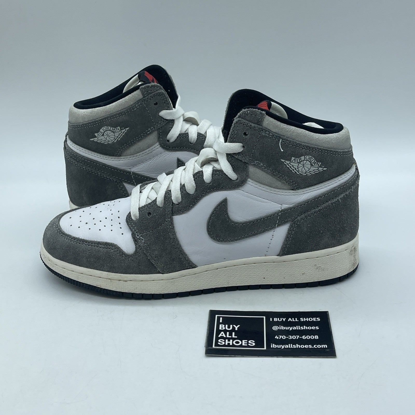 Size 6.5 (GS) - Air Jordan 1 High Retro OG Washed Black