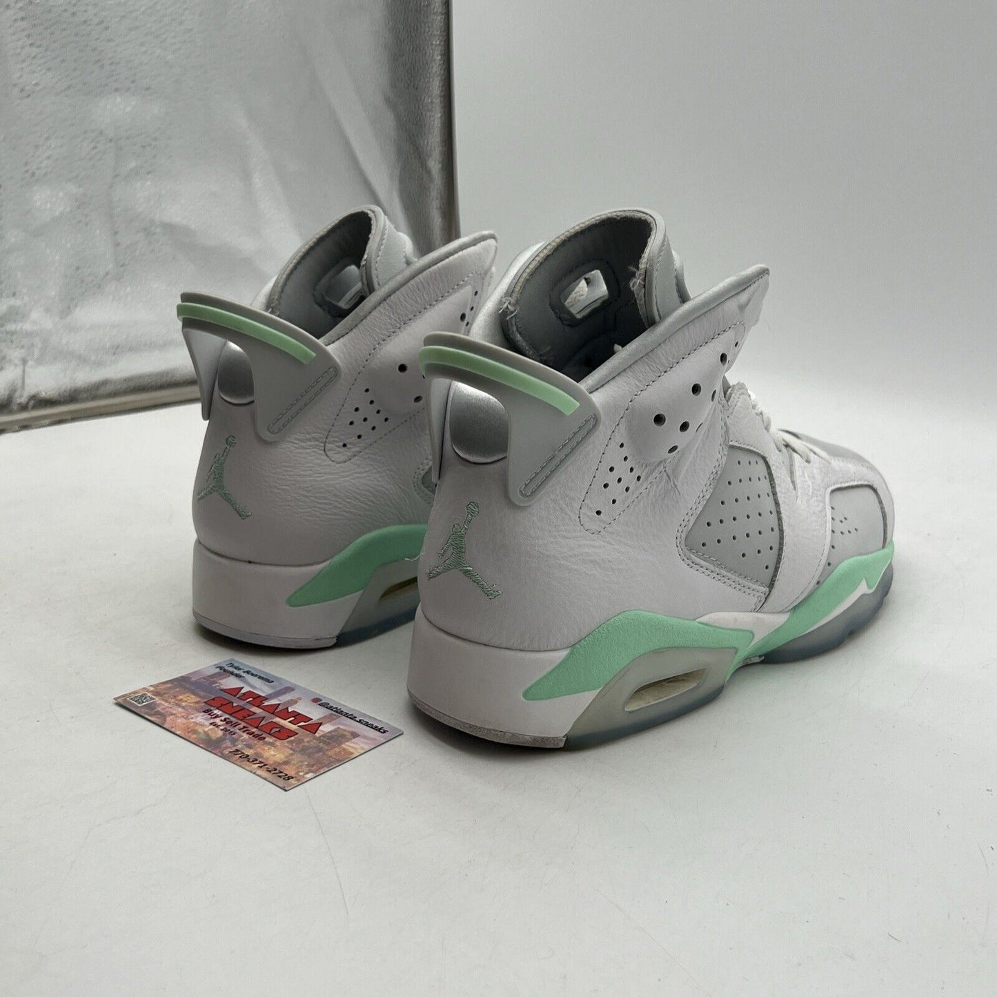 Size 9.5 - Air Jordan 6 Retro Mint Foam W White Grey Suede Leather (DQ4914-103)