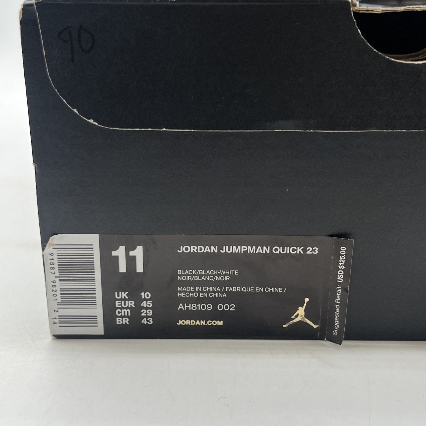 Size 11 - Jordan Jumpman Quick 23 Black (AH8109-002)
