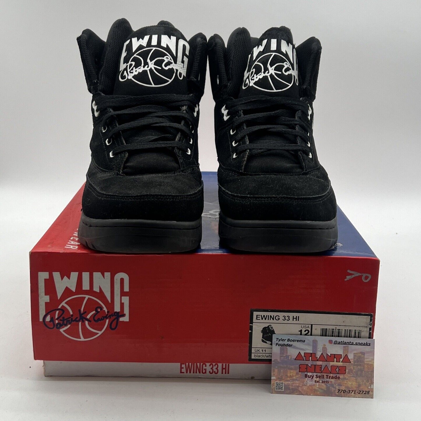 Size 12 - Ewing Athletics 33 Hi Color Black Suede (1EW90013-018)