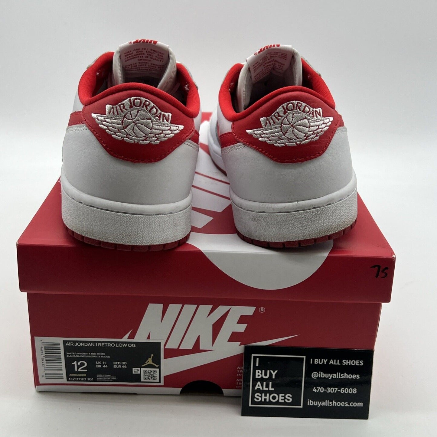 Size 12 - Air Jordan 1 Retro OG Low University Red (CZ0790-161)