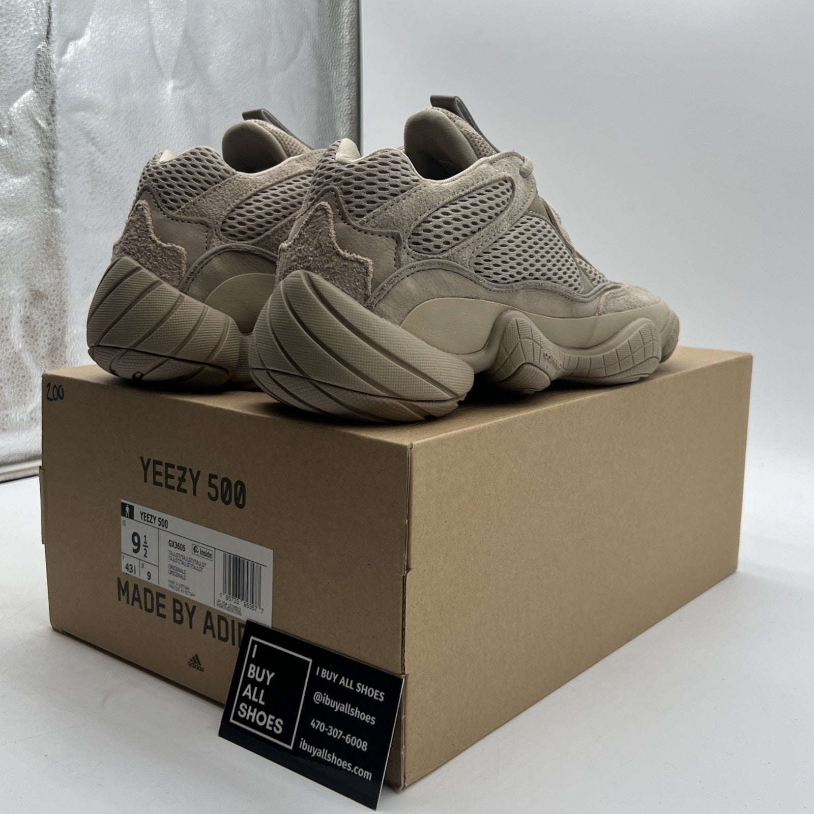 Size 9.5 - adidas Yeezy 500 Taupe Light (GX3605)