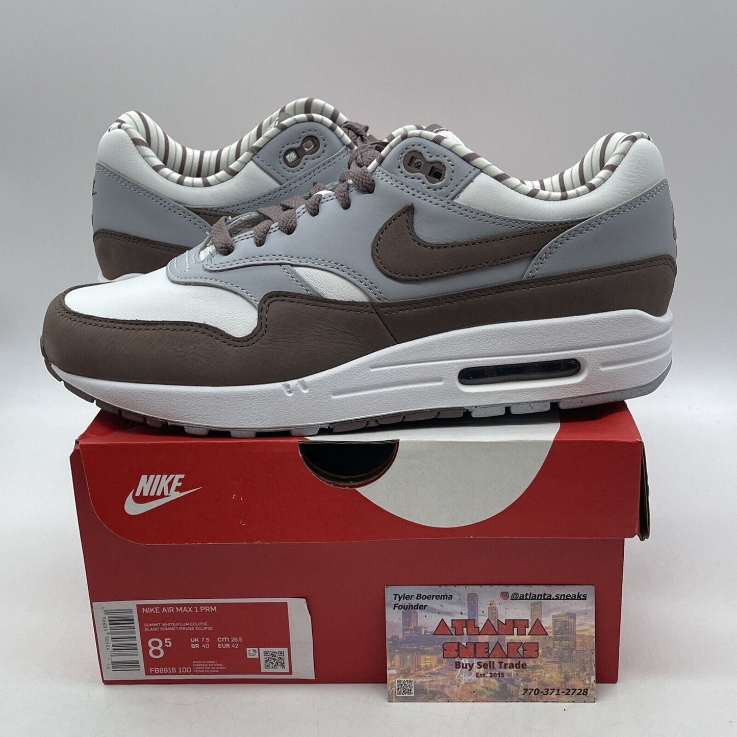 Size 8.5 - Nike Air Max 1 Premium 2023 Shima Shima Suede Leather (FB8916-100)