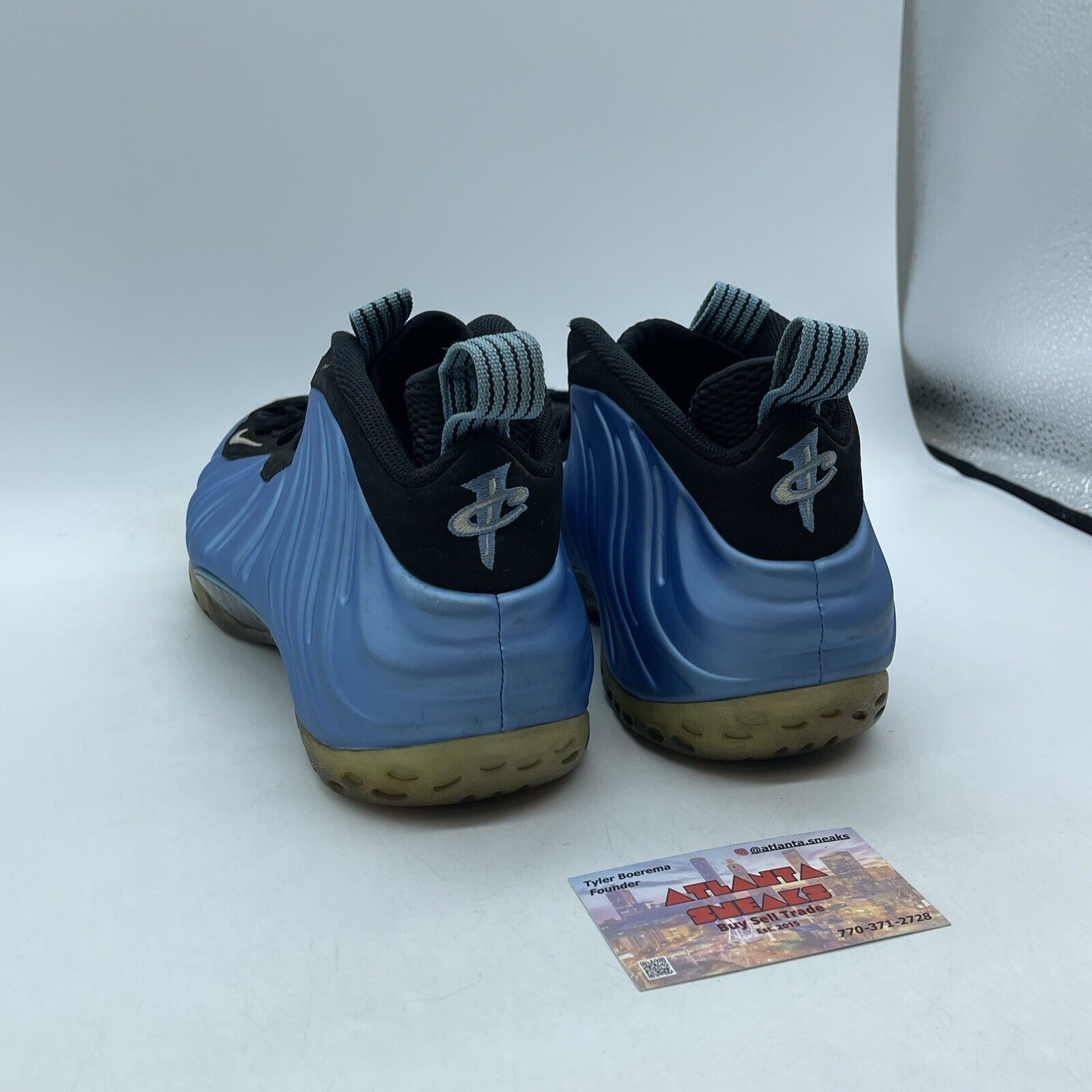 Size 8.5 - Nike Air Foamposite One University Blue Black Suede (314996-402)