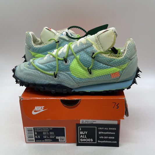 Size 8W - Nike Off-White x Waffle Racer Vivid Sky (CD8180-400)