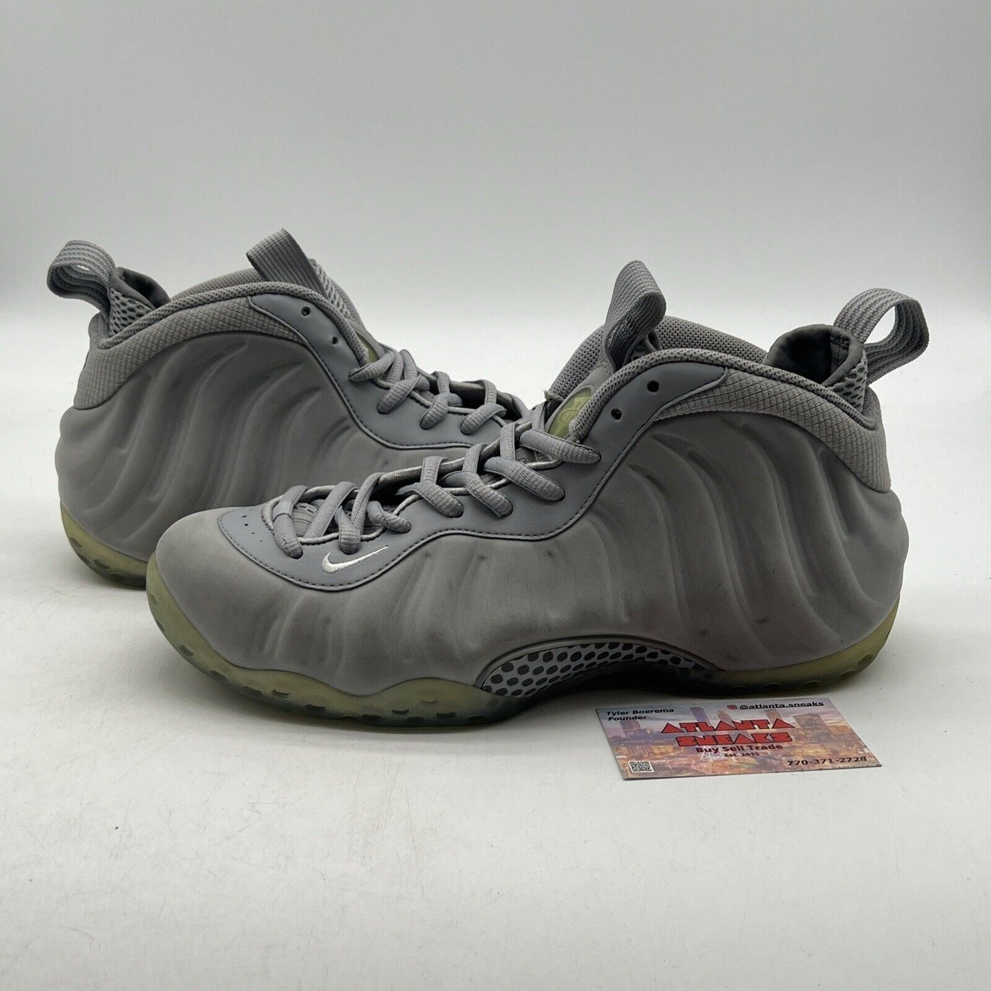 Size 9.5 - Nike Air Foamposite One PRM Wolf Grey Suede (575420-007)