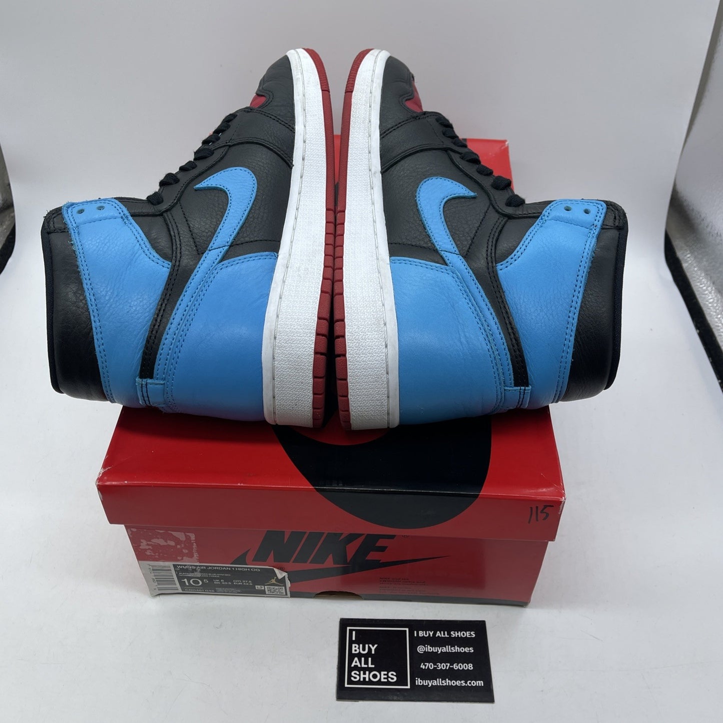 Size 10.5 - Jordan 1 High OG UNC To Chicago 2020 Black Leather (CD0461-046)