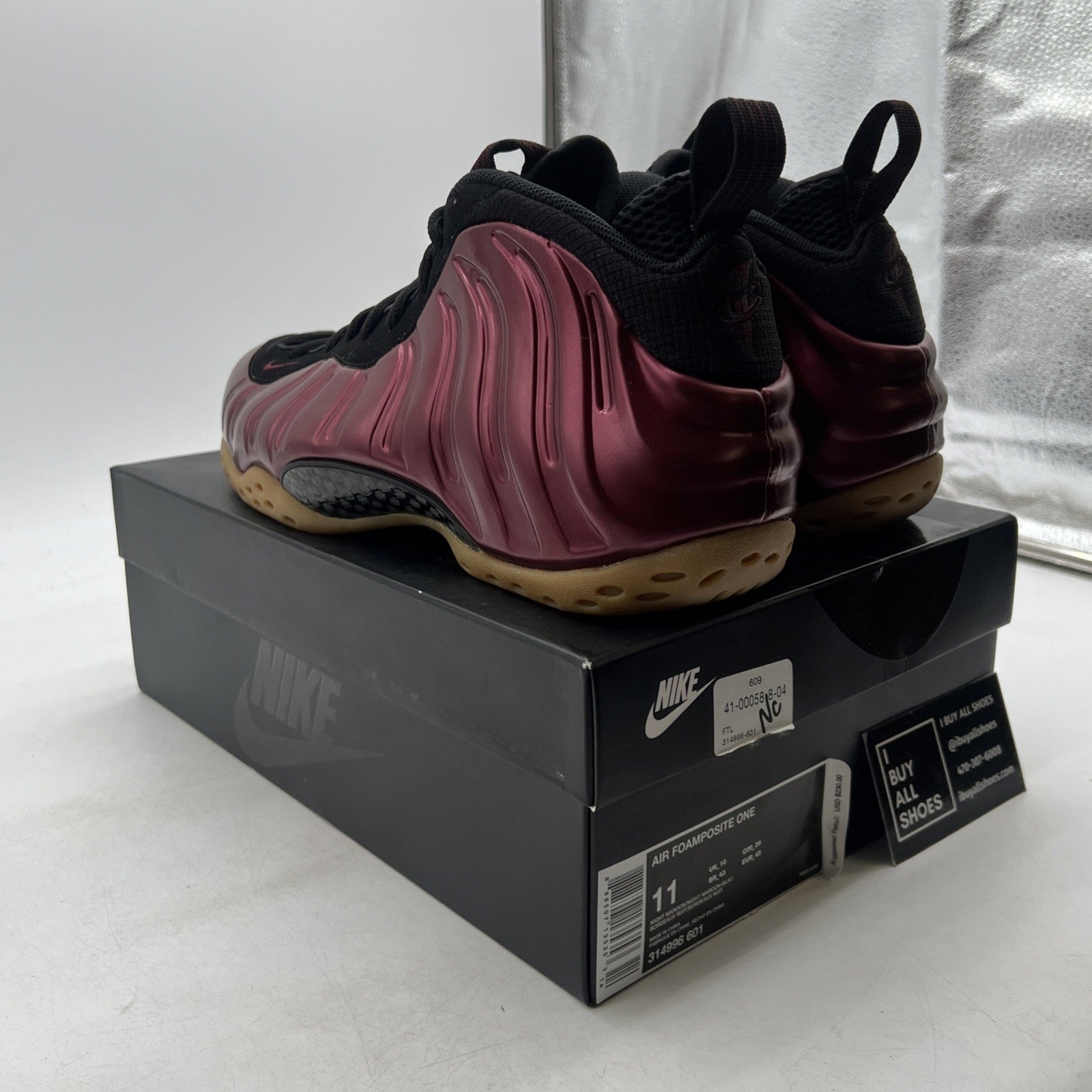 Size 11 - Nike Air Foamposite One Night Maroon (314996-601)