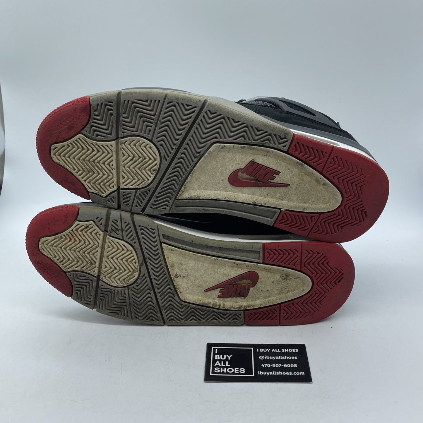 Size 11 - Jordan 4 Retro OG Mid Bred 2019 Black Grey Suede (308497-060)