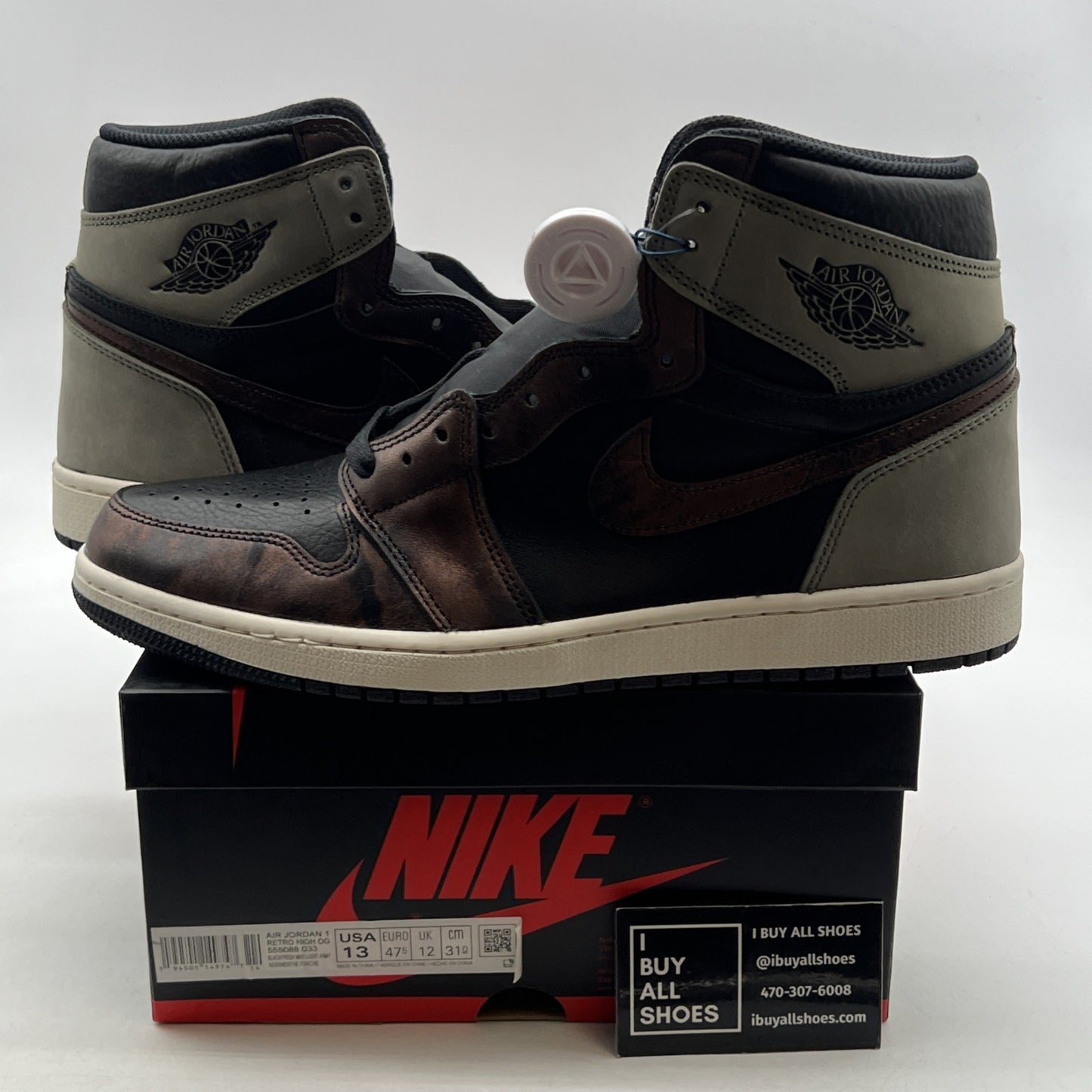 Size 13 - Air Jordan 1 Retro OG High Patina (555088-033)