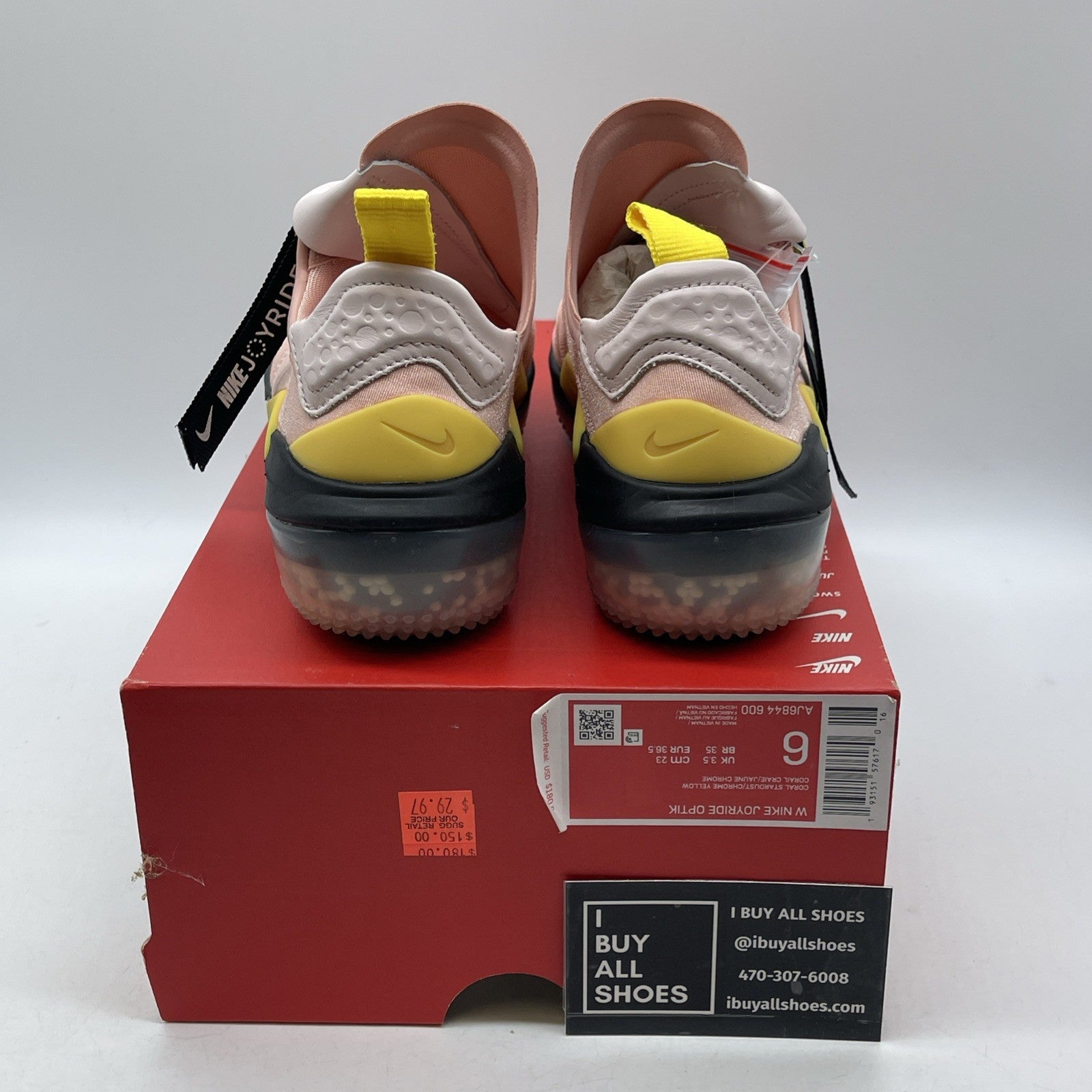 Size 6W - Nike Joyride Optik Coral Stardust  Pink Black Suede (AJ6844-600)