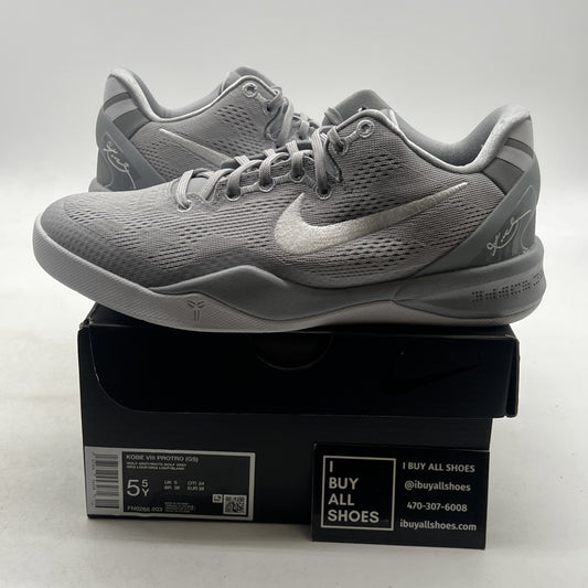 Size 5.5Y - Nike Kobe  (FN0266-003) Wolf Grey/White