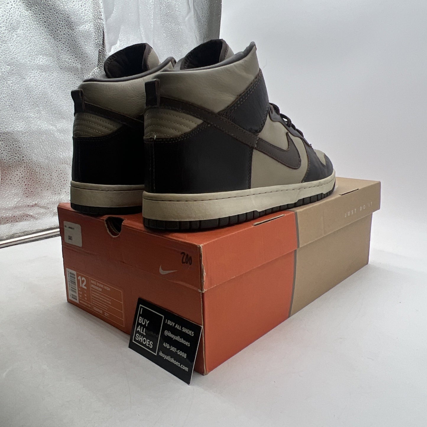 Size 12 - Nike Dunk Premium High Brown (306968-221)
