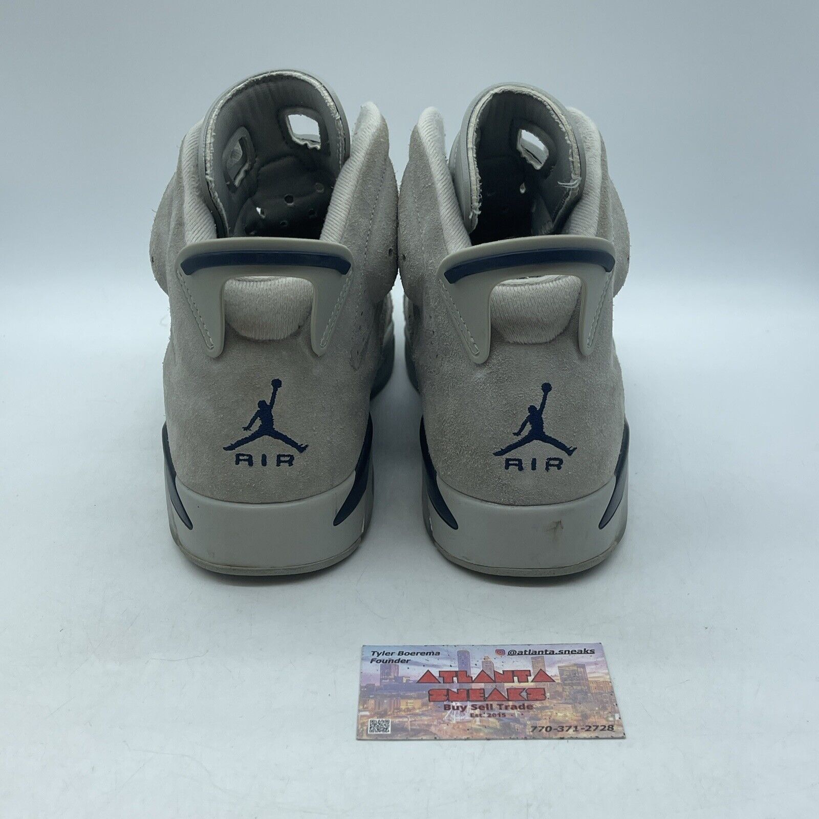 Size 11 - Jordan 6 Retro Mid Georgetown Grey Suede Blue Leather (CT8529-012)