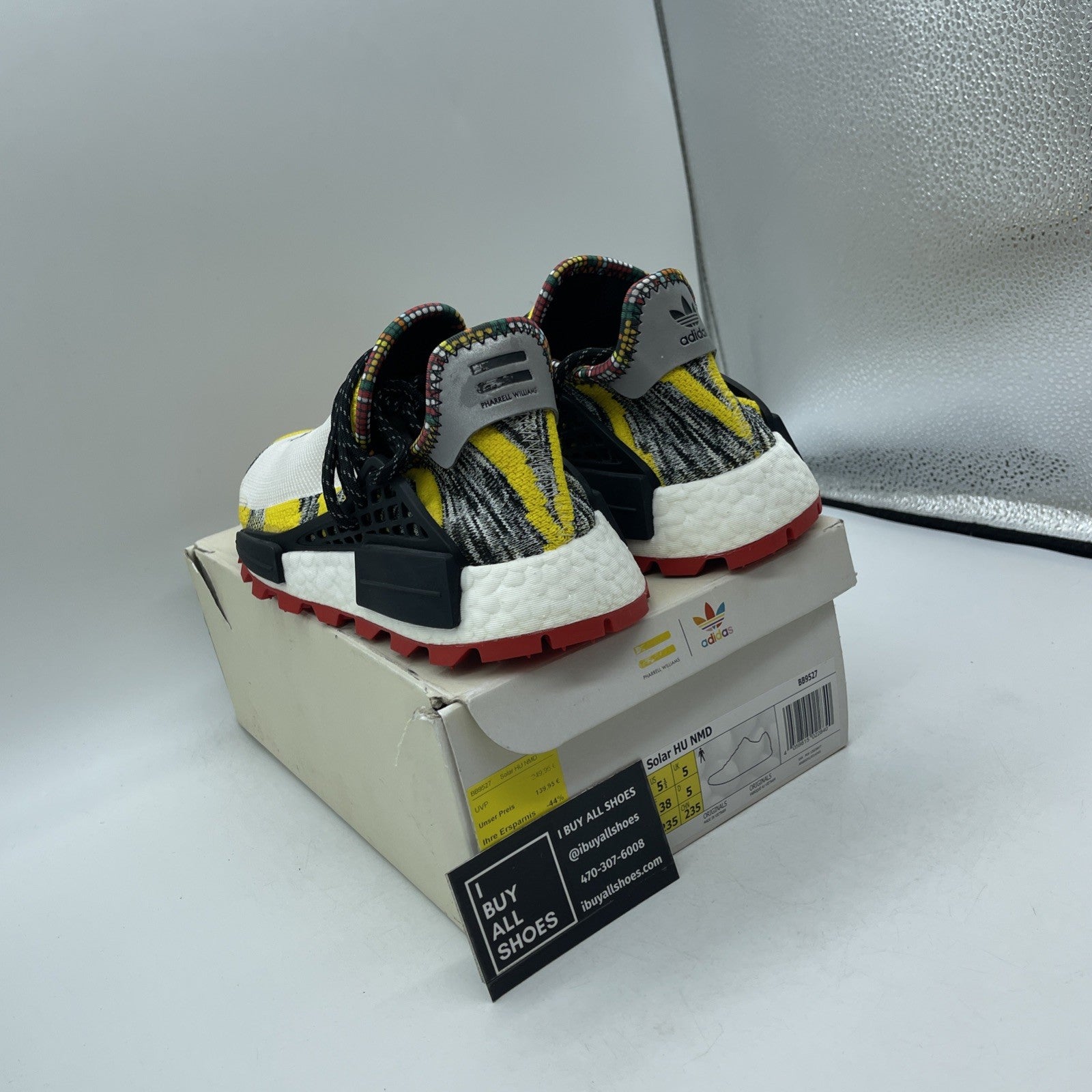 Size 5.5 - adidas Pharrell x NMD Human Race Trail Solar Pack (BB9527)