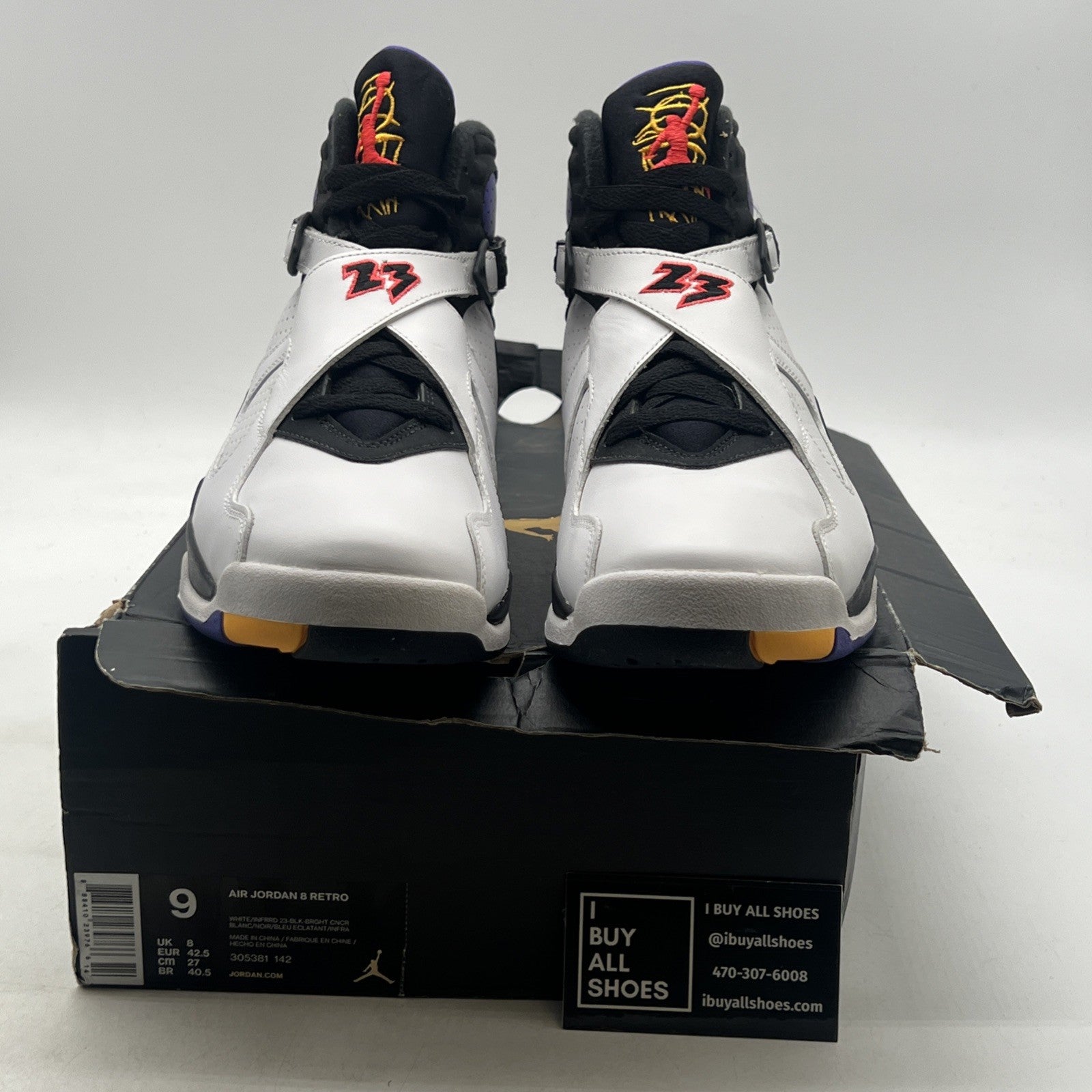 Size 9 - Air Jordan 8 Three-Peat (305381-142)