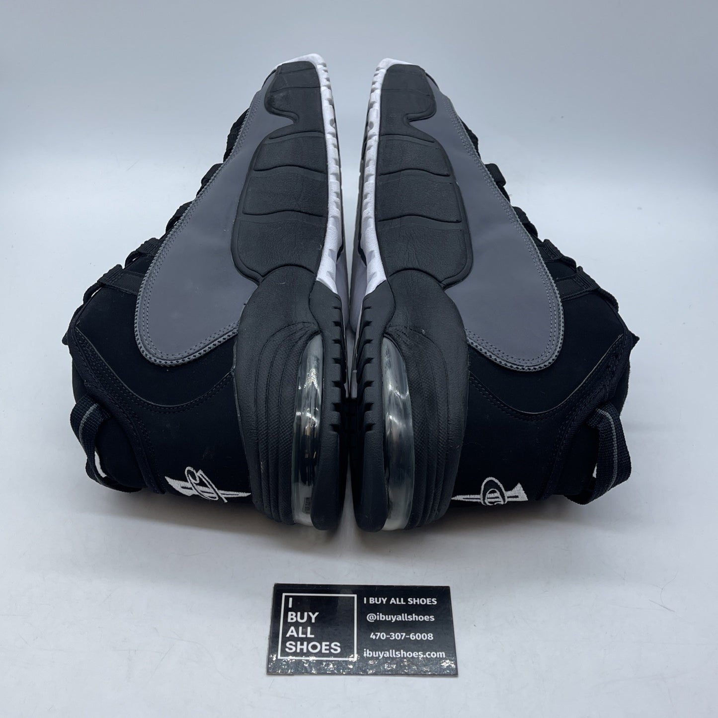 Size 13 - Nike Air Max Penny Charcoal Grey Black Suede (311089-004)
