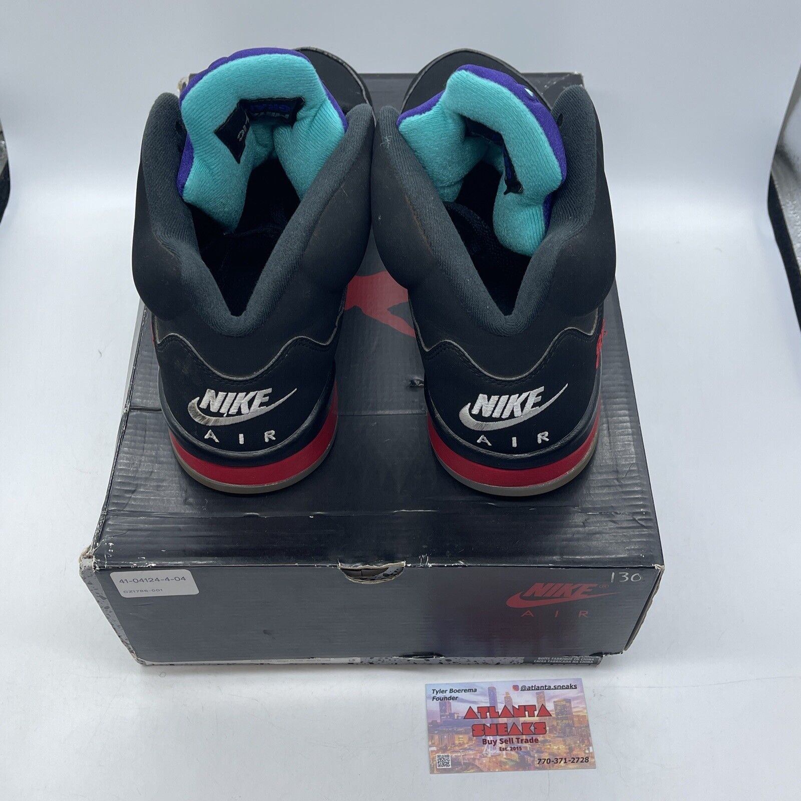 Size 11 - Jordan 5 Retro Top 3 Black 2020 Red Silver blue Suede (CZ1786-001)