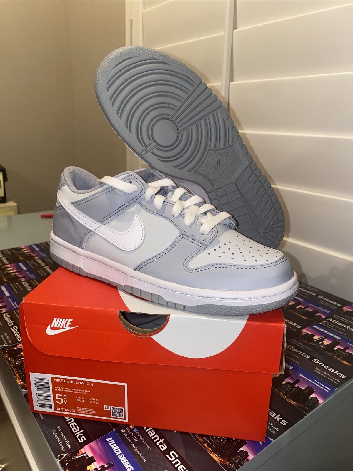 Nike Dunk Low Two Tone Grey GS Size 5.5y Brand New.