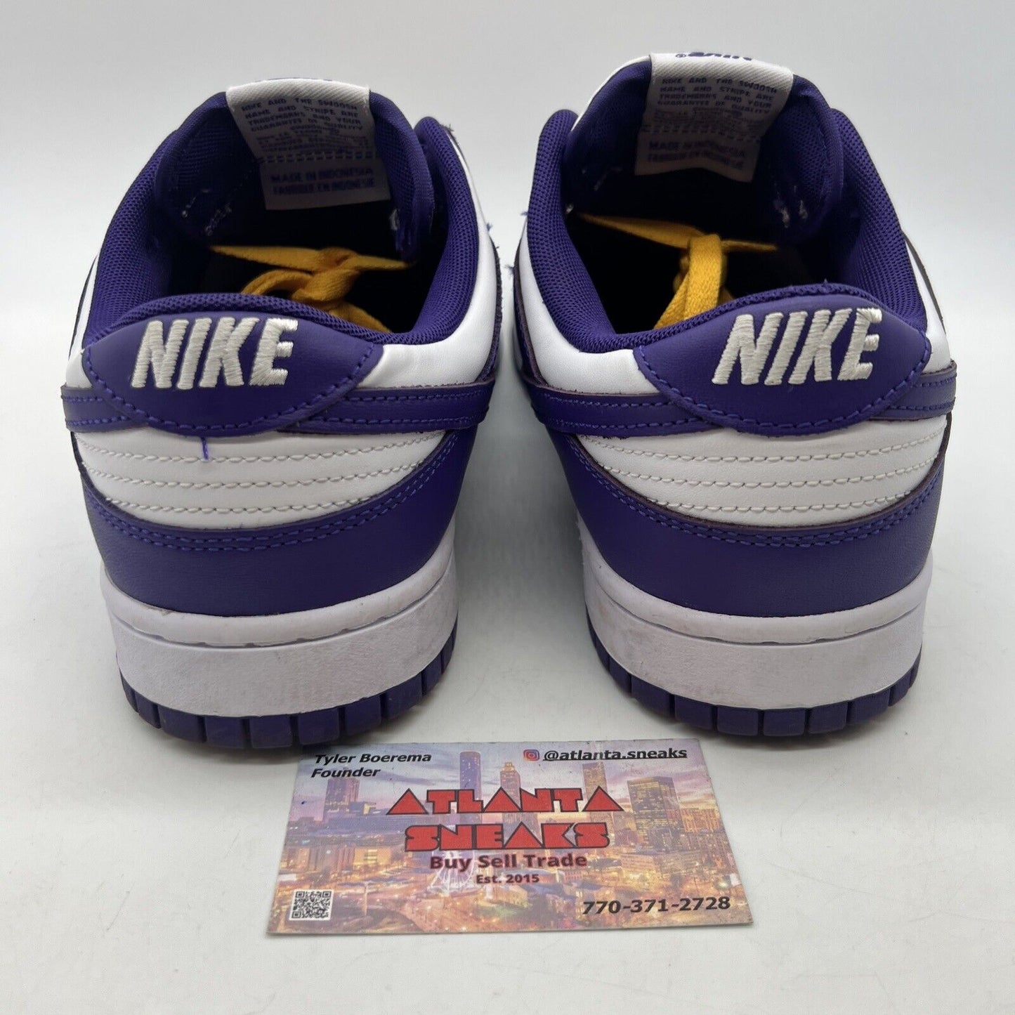 Size 11.5 - Nike Dunk Low Retro Court Purple 2022 White Leather (DD1391-104)